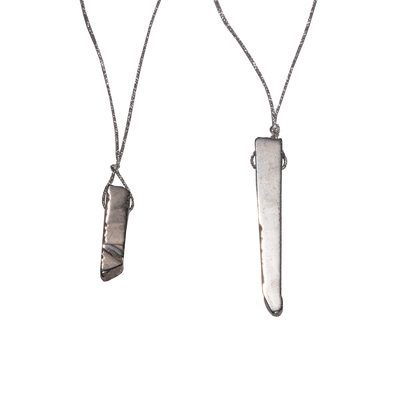 Silver-Plated Agate Necklace