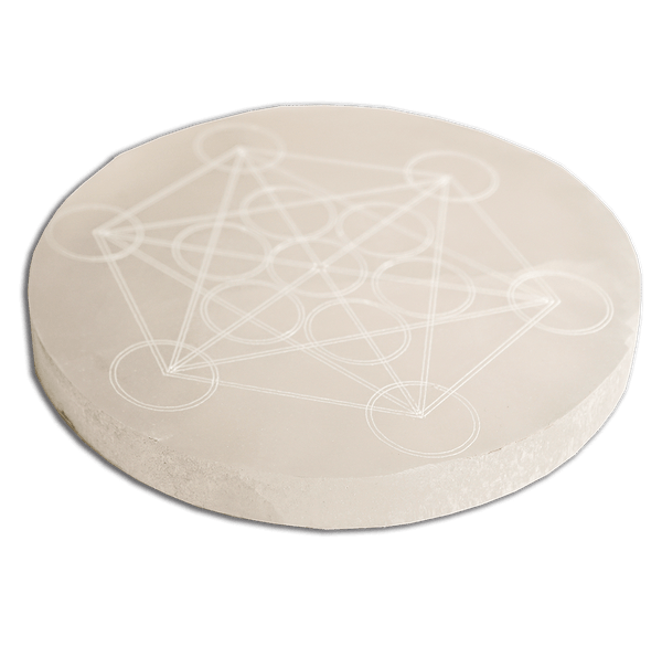 Metatron's Cube Selenite Grid Plate