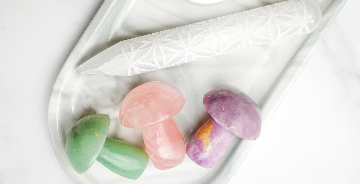 Rose Quartz Mushroom Massager