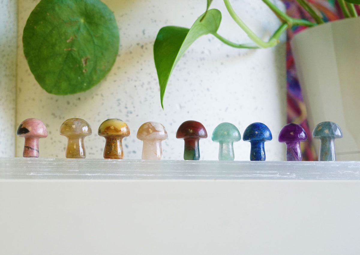 Tiger's Eye Crystal Mini Mushroom