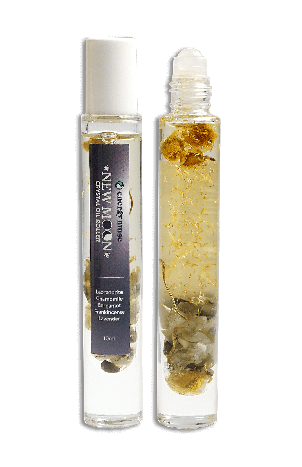 New Moon Crystal Oil Roller with Labradorite