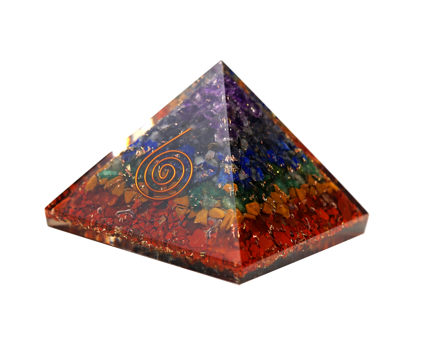 Orogonite Chakra Pyramid | Chakra Orgone Pyramid – Energy Muse