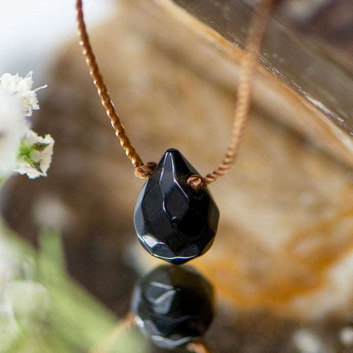 Energy Gem Necklace ブラック Powerfully Protected Necklace | Black Obsidian Necklace – Energy Muse