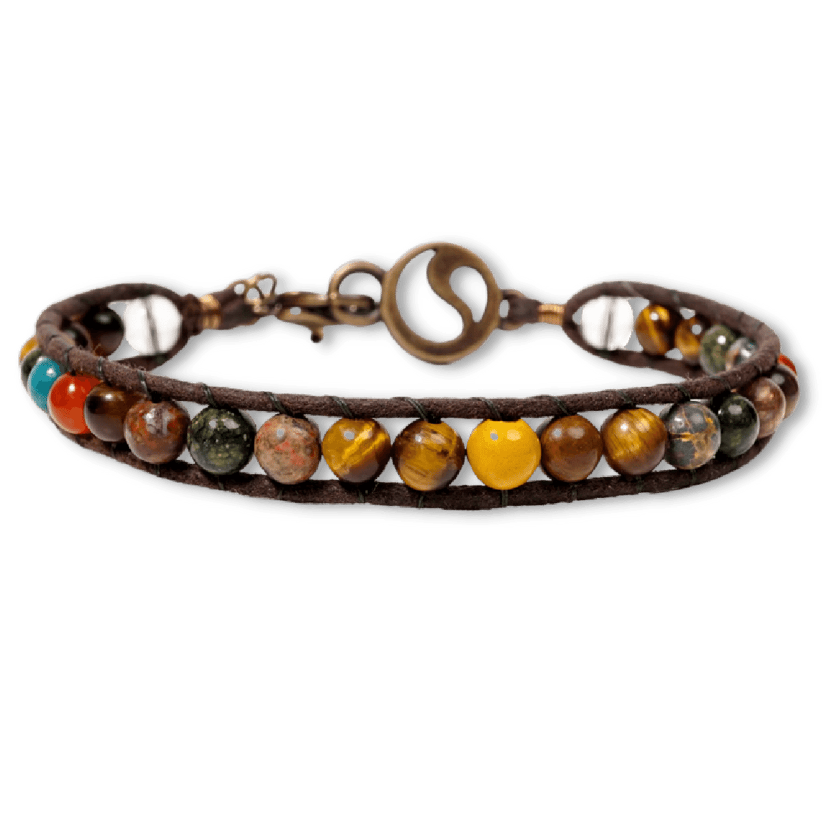 up front view of genuine crystal "Power Wrap" bracelet by Energy Muse