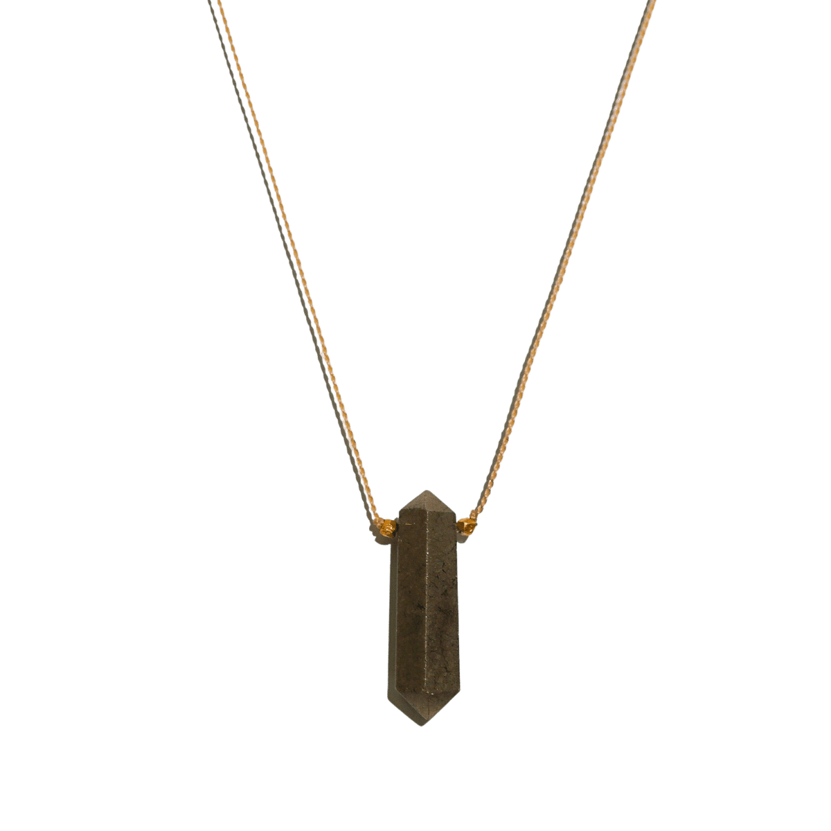 Pyrite Double Point Necklace
