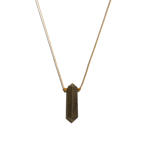 Pyrite Double Point Necklace