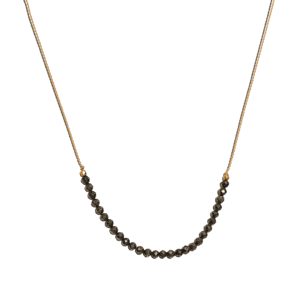 Pyrite Seed Bead Necklace