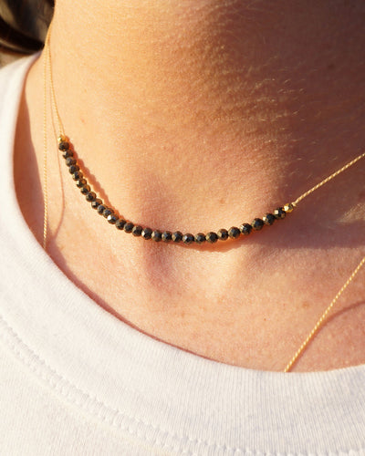 Pyrite Seed Bead Necklace