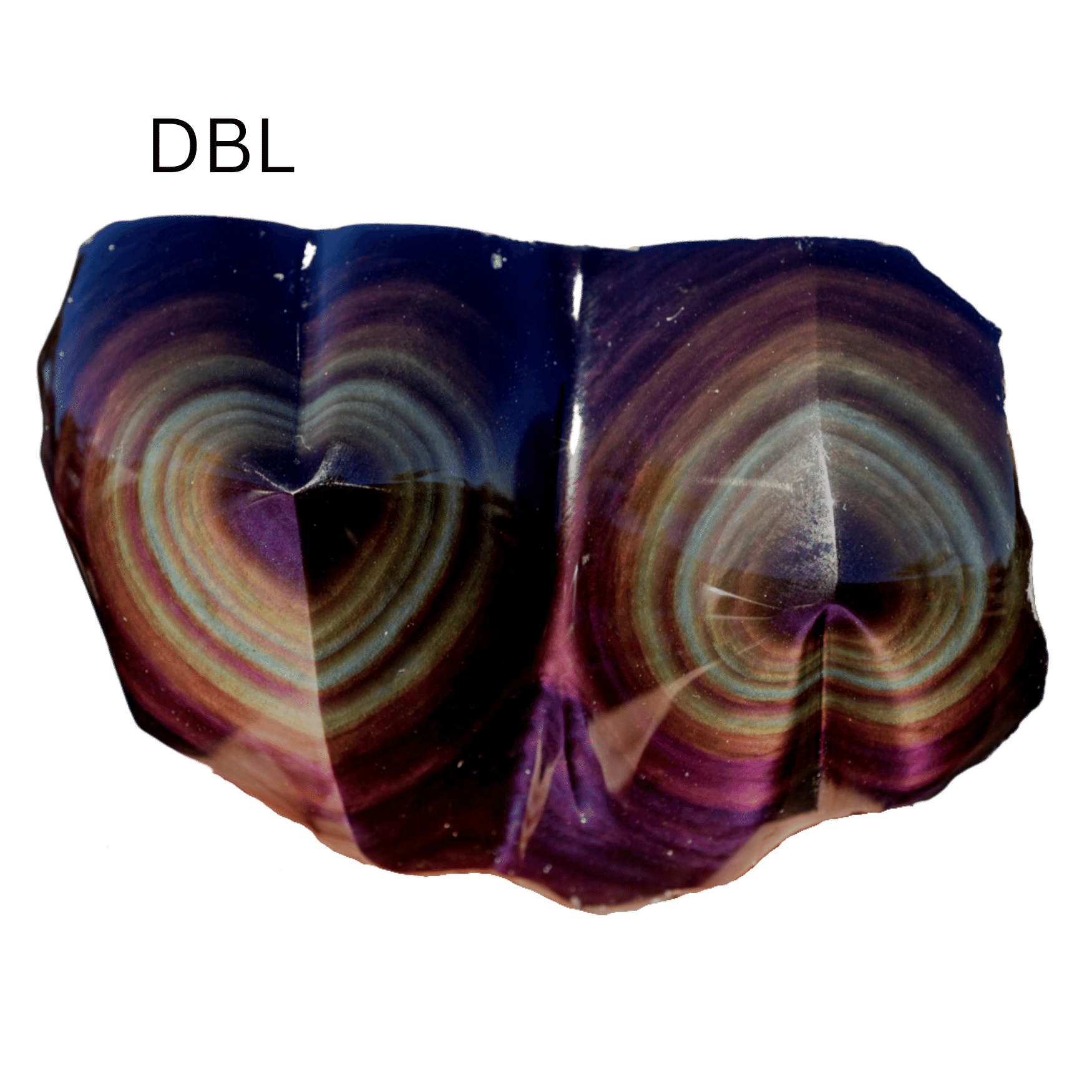 Rainbow Obsidian Half-Polished Heart Crystal | Shop genuine Rainbow ...