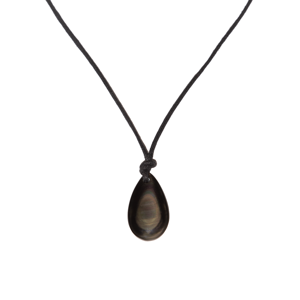 Rainbow Obsidian Pendant Adjustable Necklace
