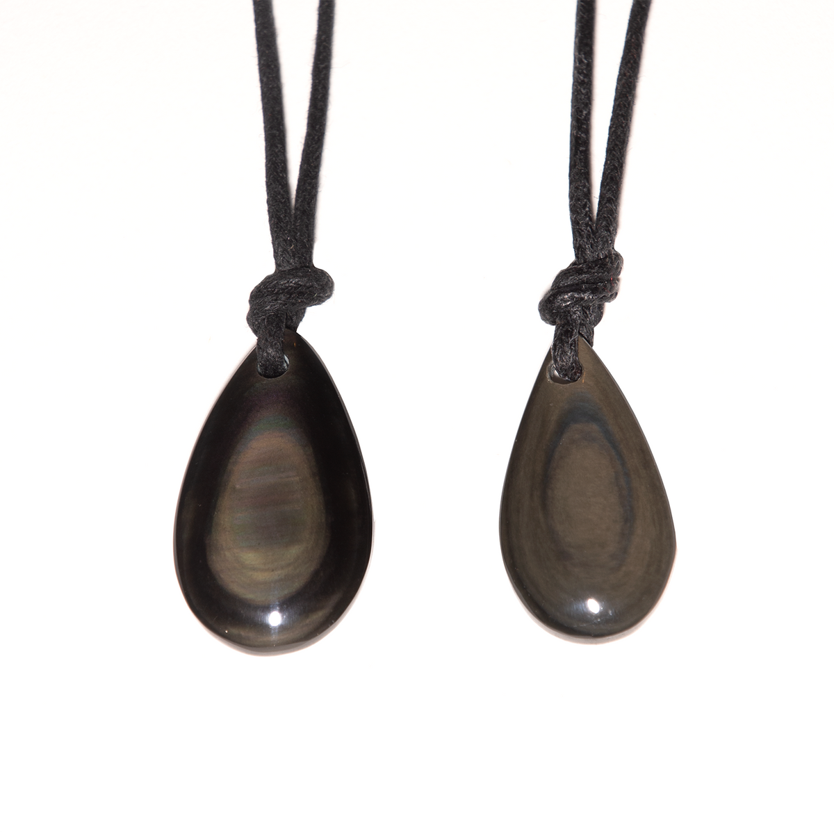 Rainbow Obsidian Pendant Adjustable Necklace