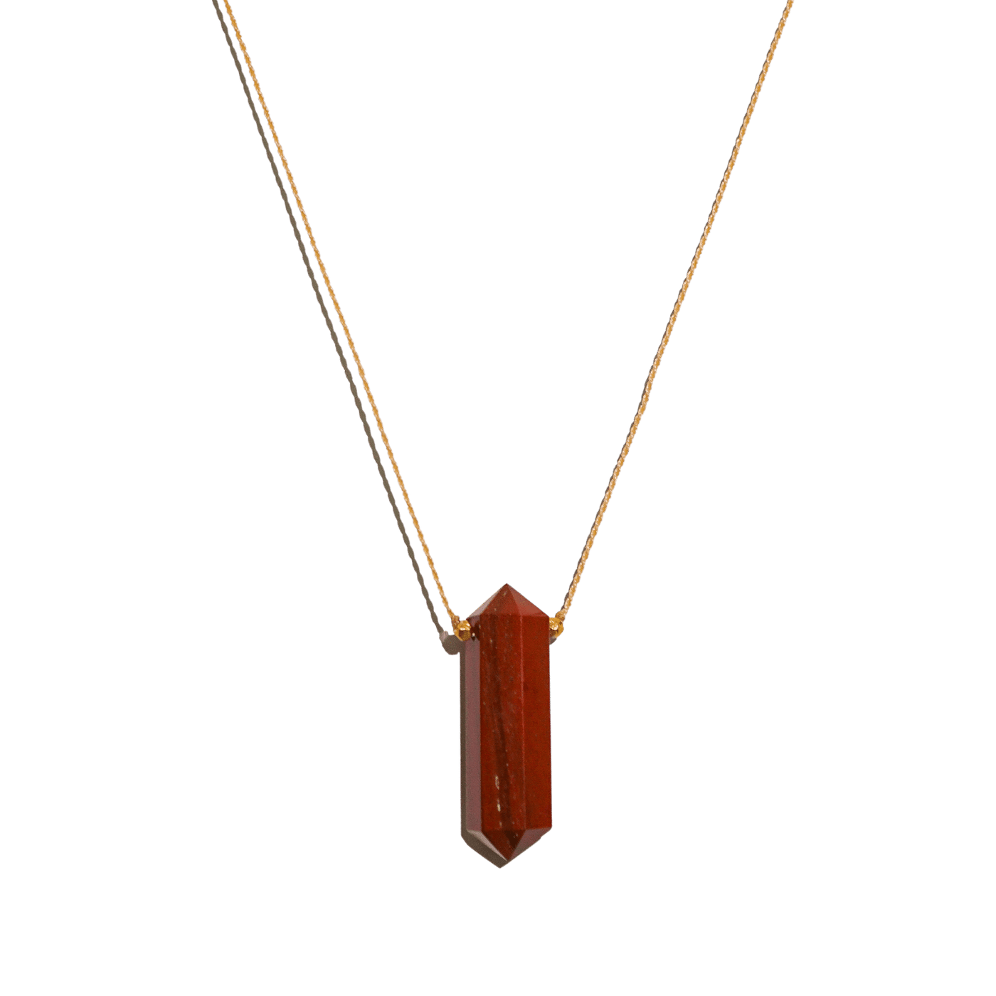 Red Jasper Double Point Necklace