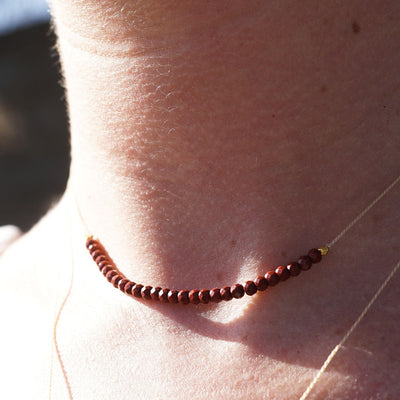 Red Jasper Seed Bead Necklace