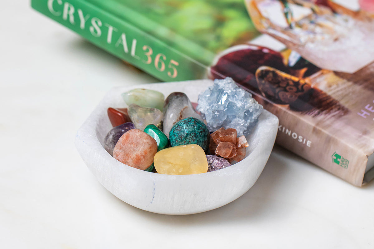 Selenite Hexagon Bowl