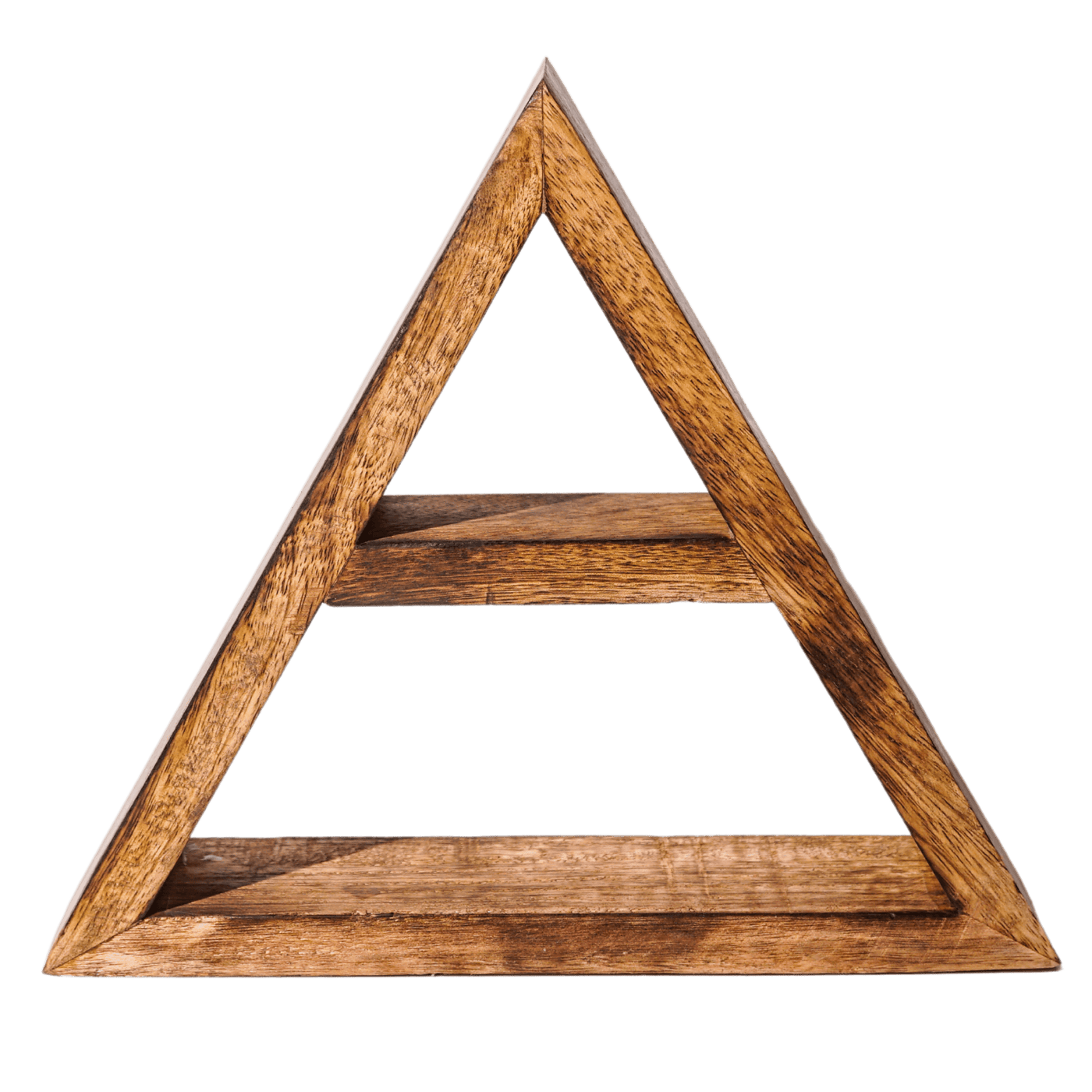 triangular pyramid display shelf for crystals from Energy Muse 